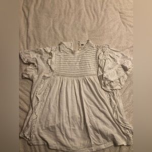 FREE PEOPLE LE FEMME TEE size L in White